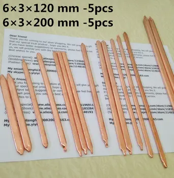 6*3*120mm and 200mm DIY laptop CPU GPU Graphics card flat copper cooler heat exchanger tube fins efficient heat pipe