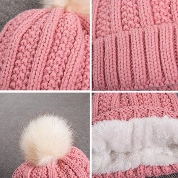 2016 Winter Brand New Colorful Snow Caps Wool Knitted Beanie Women Hat With Raccoon Fur Hip Hop Skullies Cap