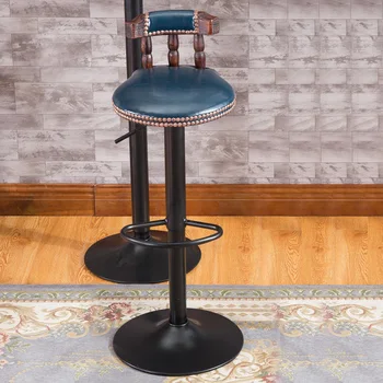 UK fashion bar chair Europe public house stool lifting PU leather furniture retail