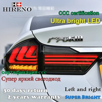 Hireno Led Rear Light Taillight DRL Signal+Brake+Reverse Lamp Car Accessories For Honda City GM6 6th 2016