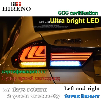 Hireno Led Rear Light Taillight DRL Signal+Brake+Reverse Lamp Car Accessories For Honda City GM6 6th 2016