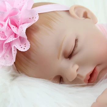 Reborn Baby Dolls Full Silicone Cute Fashion Sleep Accompany Toys Lifelike Dolls for Kids Brinquedos Christmas Birthday Gift
