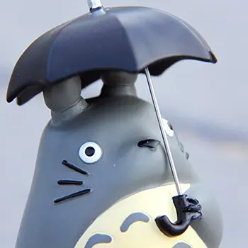 Action Figures Toy Cartoon Characters Cute Studio Ghibli My Neighbor 10cm Totoro with Umbrella Resin 4