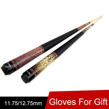New Leather Handle Maple Pool Cues Billiard Stick 11.75mm/12.75mm Tip With Black Billiard Cue Case Two Holes Taco De Bilhar