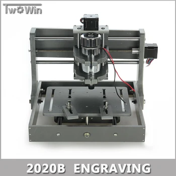 PCB Milling Machine CNC 2020B DIY CNC Wood Carving Mini Engraving Machine PVC Mill Engraver Support MACH3 System.
