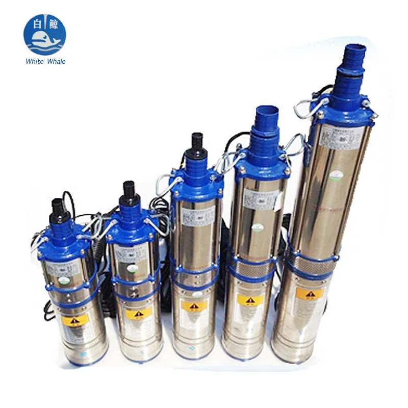 3T 1.5kw 60m oil-immersed multi-stage stainless steel centrifugal submersible pump