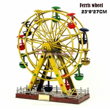 Ferris wheel Model Metal Simulation Model Diecast Handmade Sky Wheel Iron crafts for decor collection gift
