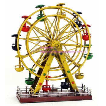 Ferris wheel Model Metal Simulation Model Diecast Handmade Sky Wheel Iron crafts for decor collection gift