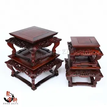 Red mahogany base acid branch wood carving handicraft furnishing articles vase flowerpot household act the role ofing is tasted