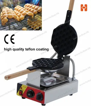 Commercial Use Non Stick 110V 220V Electric Eggettes Egg Waffle Iron Maker With CE