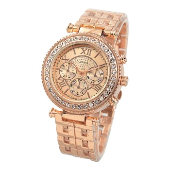 CONTENA Watch Luxury Rhinestone Rose Gold Watch Women Watches Full Steel Women's Watches Clock saat montre femme reloj mujer