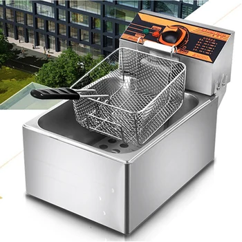 VOSOCO Electric Deep Fryer Multifunctional Household Commercial Single/Double cylinder 2300W electric fryer french fries machine