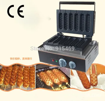 Commercial Use 6pcs 110v 220v Electric Lolly Waffle Maker Iron