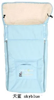 Fashion Newborn Envelope Baby Stroller Sleeping Bags Thick for Winter Infant Sleepsacks for Cart Basket Toddler Fleebag