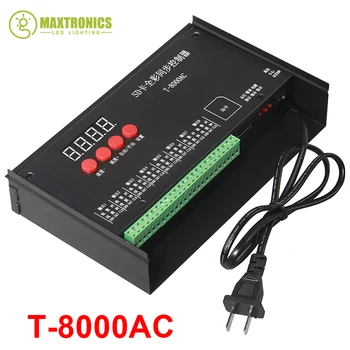 2016 T8000 AC110-240V SD Card Pixel Controller for WS2801 WS2811 LPD8806 MAX 8192 Pixels DC5V