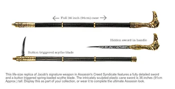Assassins Creed 6 Syndicate Cane Sword, hidden Blade, toys for boy, NECA toys