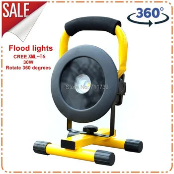 New F01 1pc 30W Rechargeable Led FloodLight Portable Emergency Outdoor Working Light Waterproof 1200Lm 3mode High Brightness