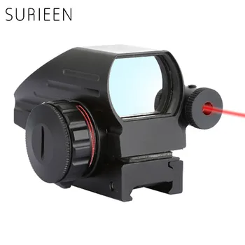 SURIEEN Hot Hunting Waterproof Holographic Reflex 4 Multi-reticle Red Green Dot Laser Sight Scopes Fit Picatinny 20mm Rail Mount