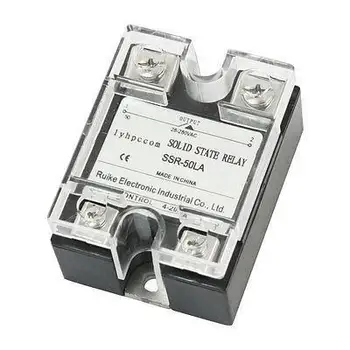 4-20mA to AC 28-280V 50A Single Phase SSR Solid State Relay w Clear Cover