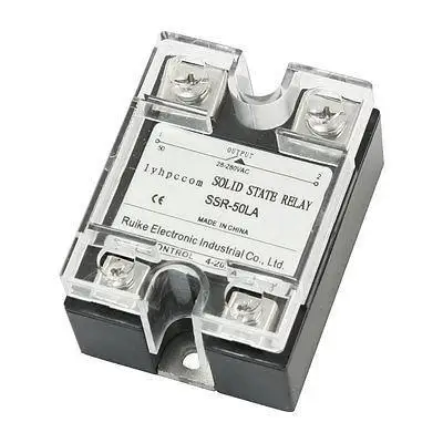 4-20mA to AC 28-280V 50A Single Phase SSR Solid State Relay w Clear Cover