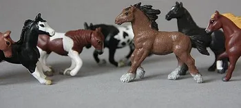 Small pvc figure Genuine simulation model toy horses set 20pcs/set
