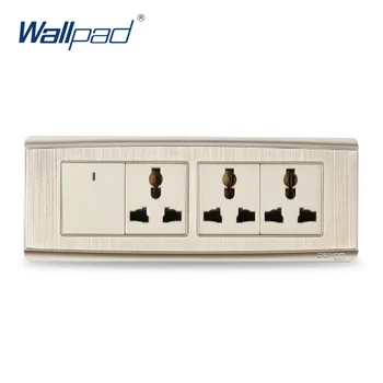Wallpad Luxury Wall Switch Panel LED Indicator One-Side Click Light Switch 1 Gang 9 Pin Universal Socket