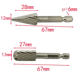 New 5pcs Hard High Speed Steel Rotary File Rotation Rotating Grinding Head Polishing Wood Carving Knife