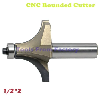 1pc woodworking cutter CNC Rounded cutter CNC Router Bits trimmer cutter 1 / 2 wood Shank gongs cutter YJD1/2*2