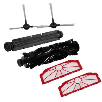 Robot Vacuum Cleaner Spare parts XR510 Rubber Brush 1 pc Hair Brush 1 pc Side Brush 1 pc And Filter 2 pcs