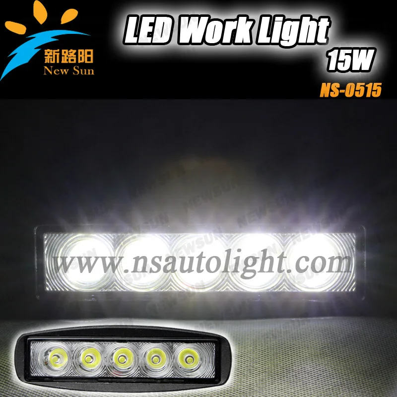 2PCS 15W Car Truck Offroad SUV ATV LED Headlight Driving Fog Flood Work Headlamp Spotlight Head Night Light Lamp