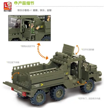 Model building kits compatible with lego city army car 721 3D blocks Educational model & building toys hobbies for children