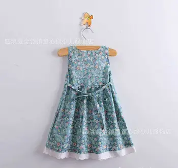 2-10 years summer sundress girl sleeveless lace Vest Dresses For Teenage Girls Size:90-140cm girls clothing wholesale LC