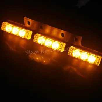 03023 DC 12V 4X9LED 36 LED Universal Car Vehicle Auto Strobe Flash Bars Emergency Warning Light For Front Grille Deck Amber