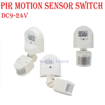 180 degree12M LED Automatic Adjustable Security Infrared Motion PIR Sensor Switch Detector DC9-24V Wall Mount Outdoor Light Lamp