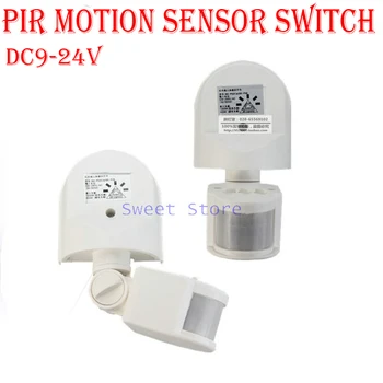 180 degree12M LED Automatic Adjustable Security Infrared Motion PIR Sensor Switch Detector DC9-24V Wall Mount Outdoor Light Lamp