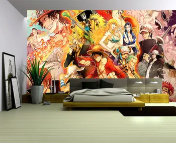Japanese anime 3D wallpaper One Piece Wall Mural Cartoon Wallpaper for walls photo wallpaper Kids Bedroom TV backdrop Room Decor