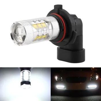 1Piece Car Auto 80W for 16 SMD LED HB4 9006 Pure White Running Lamp Headlight Fog Head Lights Bulb DC12V DRL Car Light Source
