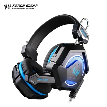 KOTION EACH PK xiaomi headphones earphone headset earphones gaming headset Wired stereo Bass LED microphone for pc gamer