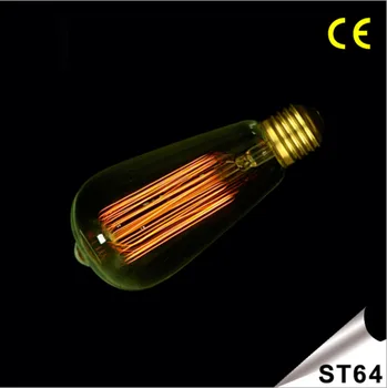 5Pcs Vintage Design Edison Filament LED Bulb ,ST64 40W E27 Energy Saving Decoration Lamp Replace 40W Incandescent Light AC22V