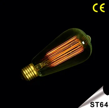 5Pcs Vintage Design Edison Filament LED Bulb ,ST64 40W E27 Energy Saving Decoration Lamp Replace 40W Incandescent Light AC22V