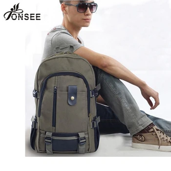Solid casual bag male backpack school bag canvas bag famous brand backpacks for men travel bags mochilas hombres #3