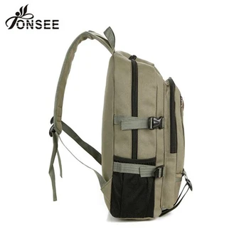 Solid casual bag male backpack school bag canvas bag famous brand backpacks for men travel bags mochilas hombres #3