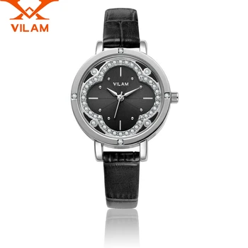 Women watches 2016 VILAM oval Quartz-Watch Flowers Diamond Crystal quartz wristwatches watchbands gift box Designer Watch V1013L