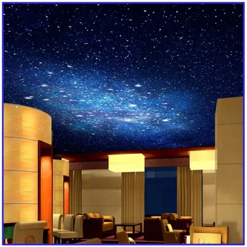 Bright Stars Photo wallpaper Fascinating galaxy Silk Wall Mural Art sitting room sofa background 3D large Murals Home Decor