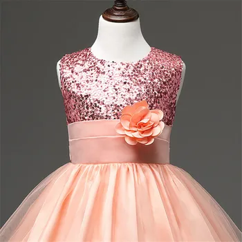 Retail wedding flower girl's birthday party with a well-dressed princess pink for girls children's kids girl's vest dress Christ