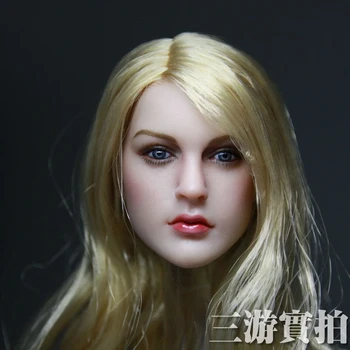 KIMI TOYS 1/6 Blonde Hair European & American Female Head Sculpts Model Toys For 12