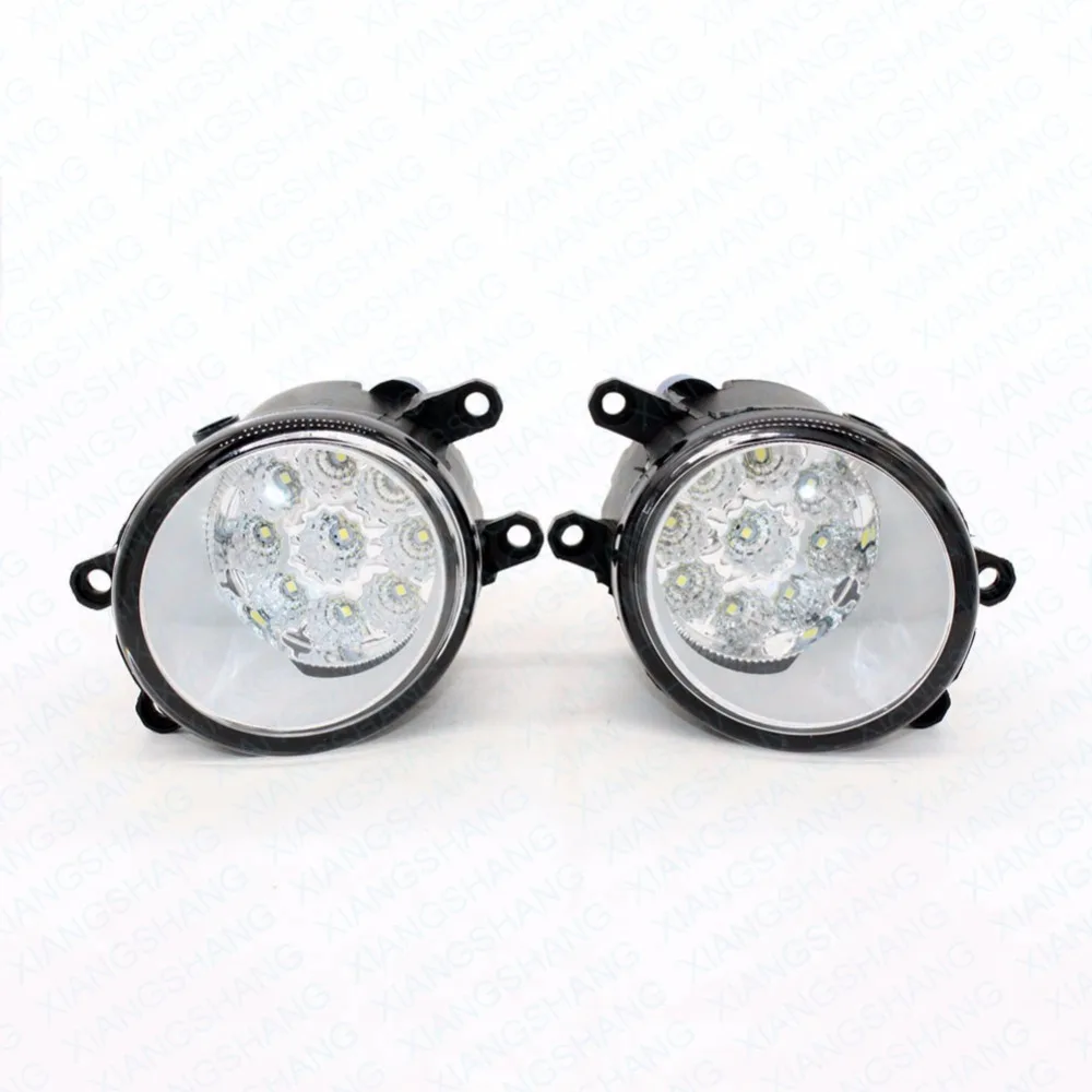 2pcs Car Styling Round Front Bumper LED Fog Lights High Brightness DRL Day Driving Bulb Fog Lamps For TOYOTA Prius C 2012-2013