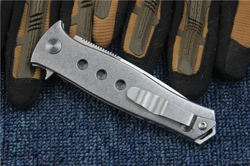 NEW MARS MADAM X6016 D2 Steel Sawback Tactical Folding Knife Survival Pocket Knife Hunting Knife Hardness 58-60HRC