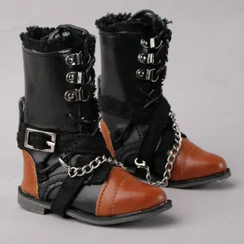 Wamami] Black & Brown 1/3 SD DZ BJD Dollfie Synthetic Leather Boots/Shoes