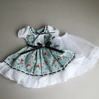 Wamami] 148# Blue Flower Floral Print Dress/Suit/Outfit 1/4 MSD AOD DOD BJD Dollfie